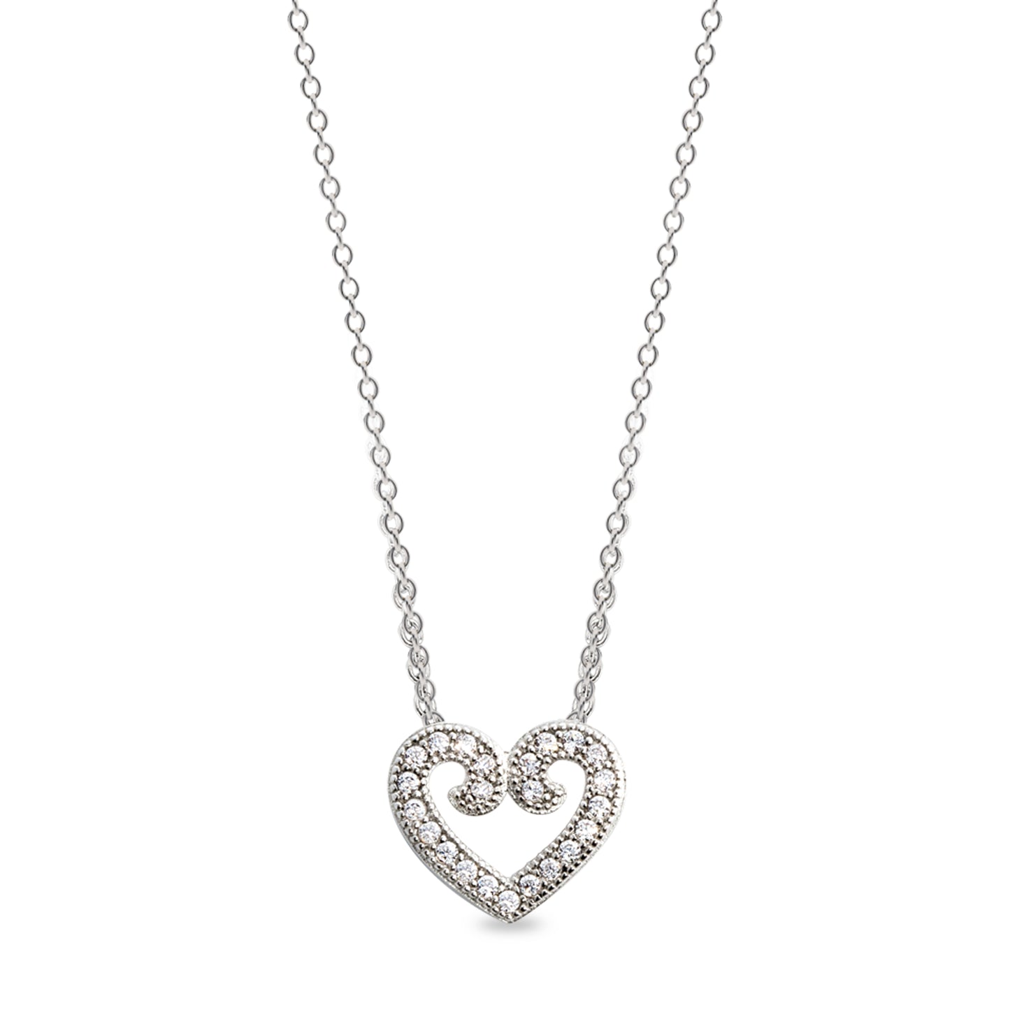 Small Swirled Heart Pendant