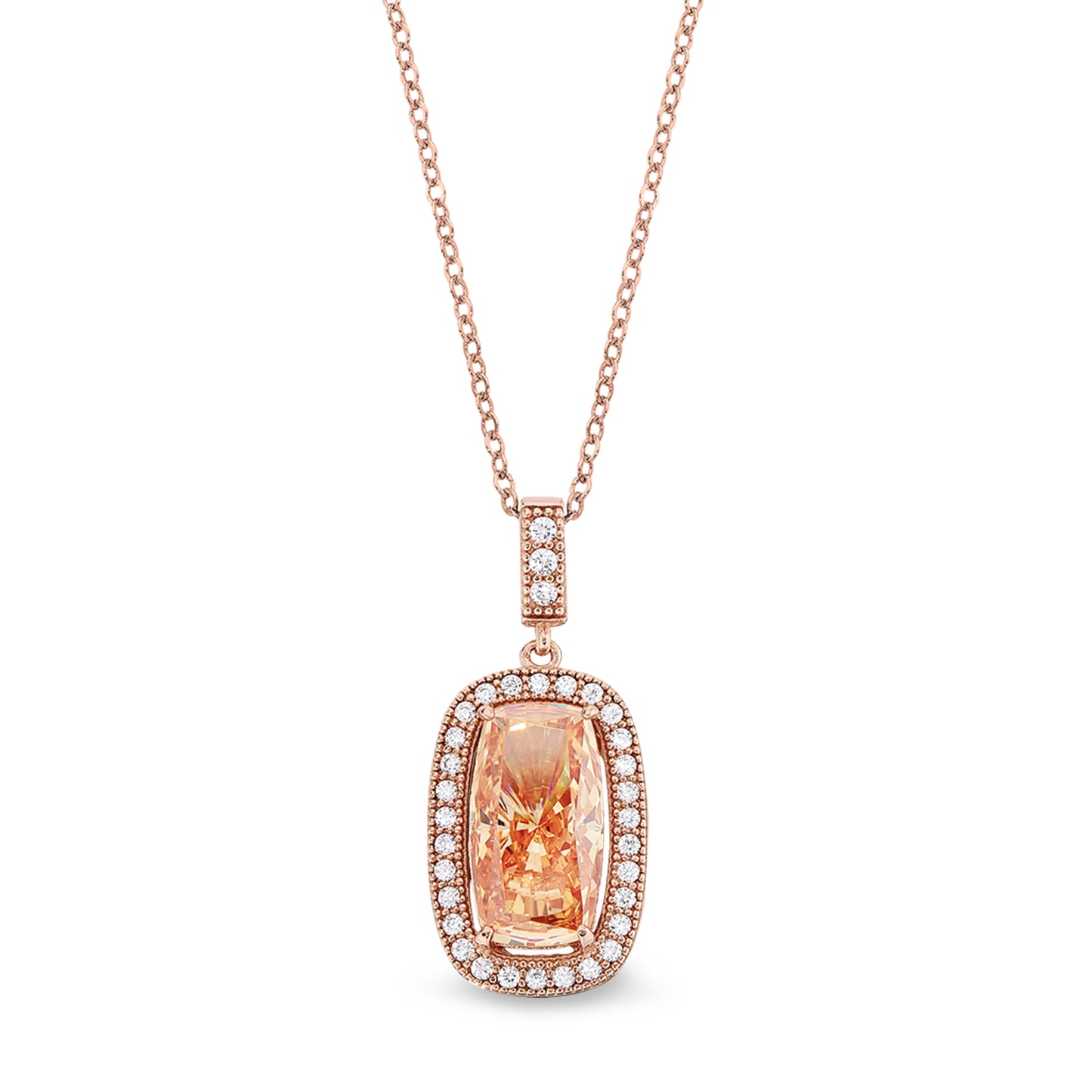 Rose Gold and Light Champagne Statement Pendant