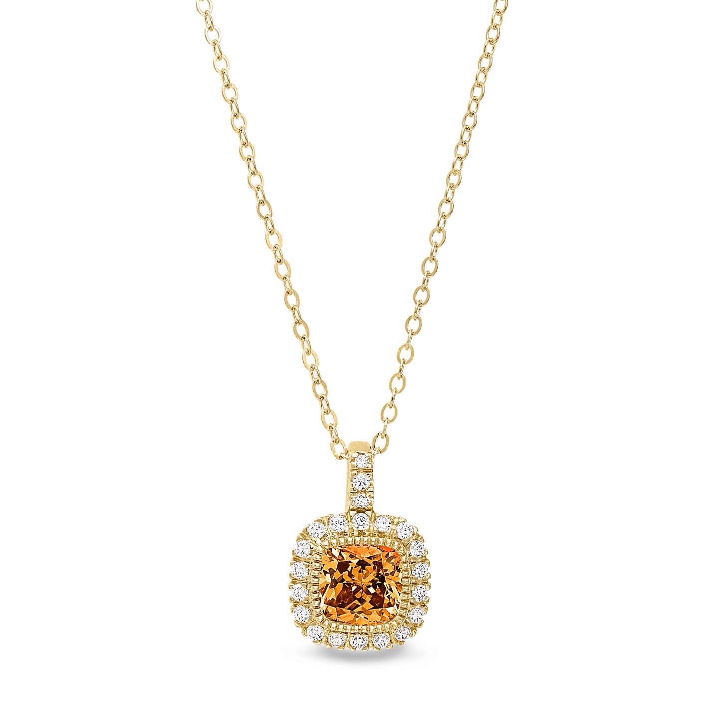 Cushion Cut November Birthstone Pendant