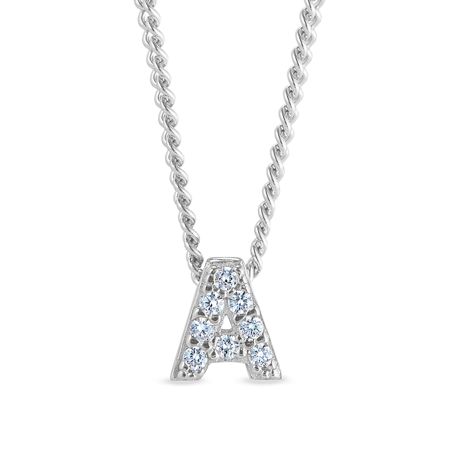 Platinum Finish Initial Pendant - A (BL2287N-A)