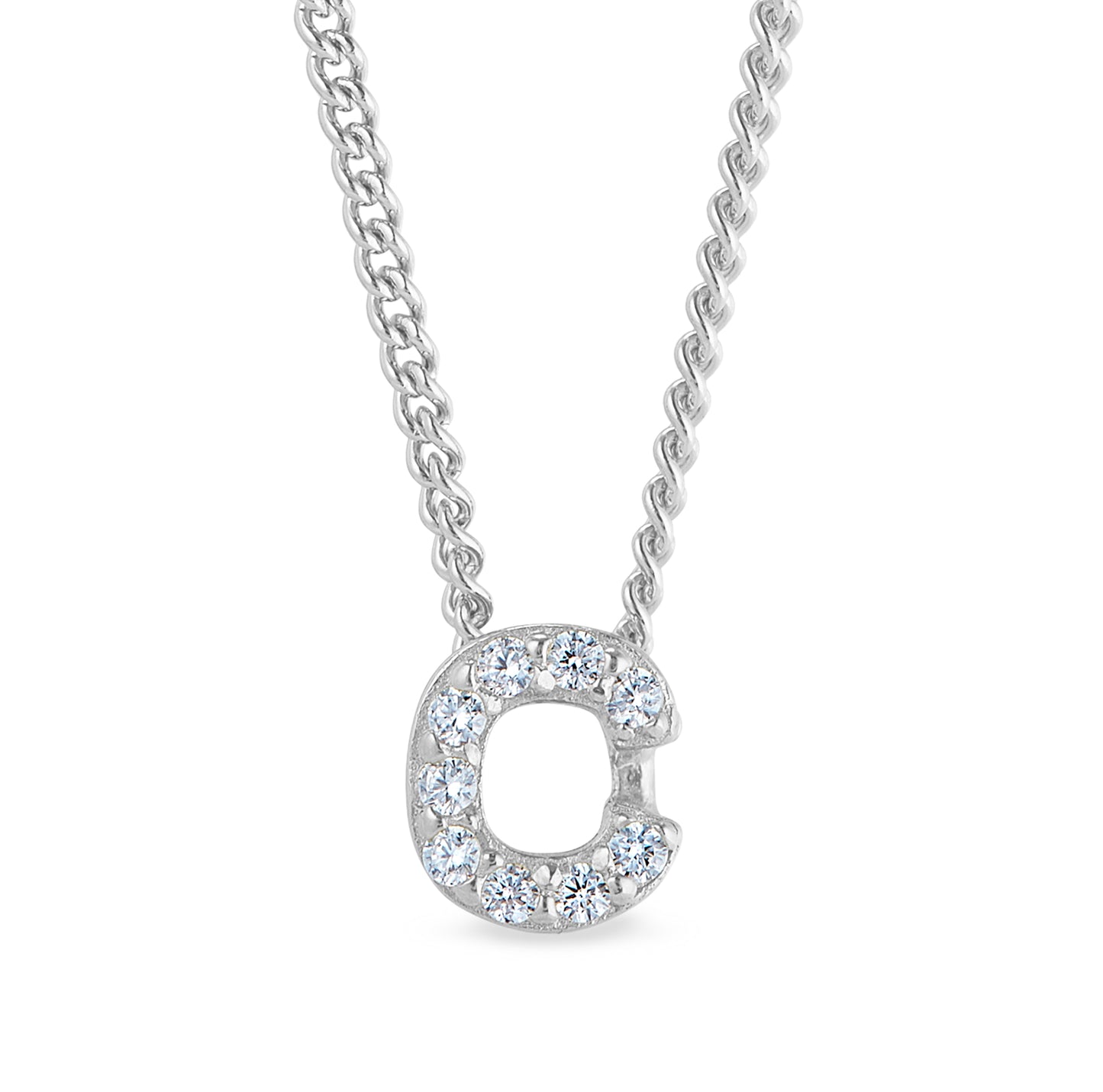 Platinum Finish Initial Pendant - A (BL2287N-A)