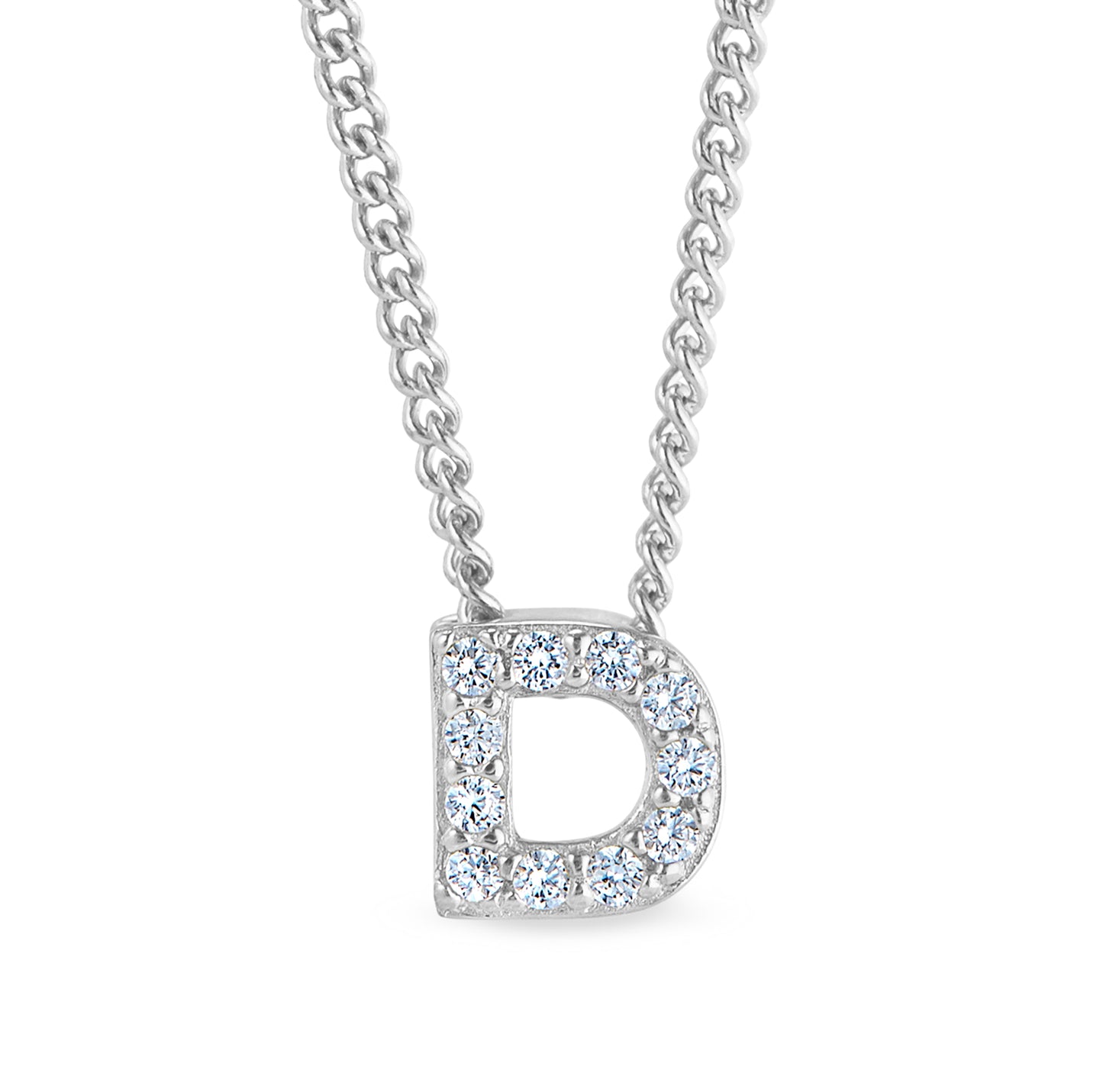 Platinum Finish Initial Pendant - A (BL2287N-A)