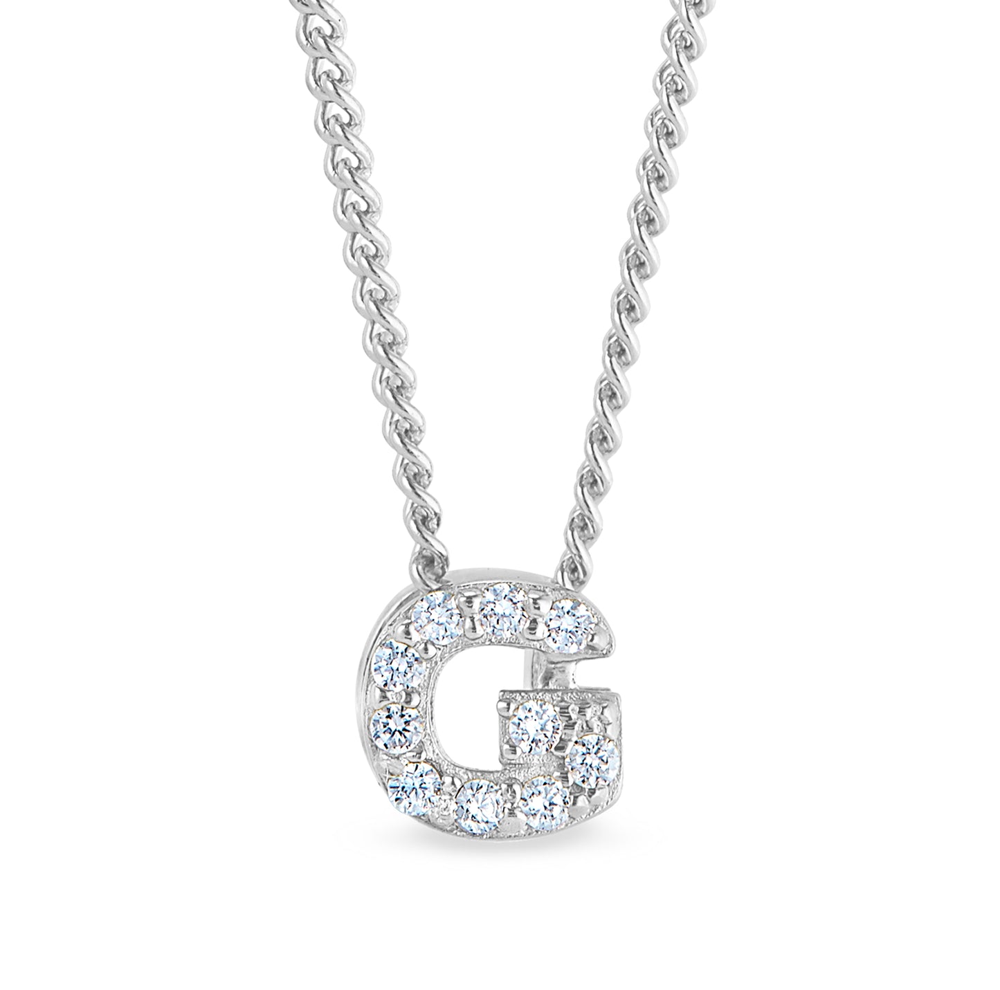 Platinum Finish Initial Pendant - A (BL2287N-A)