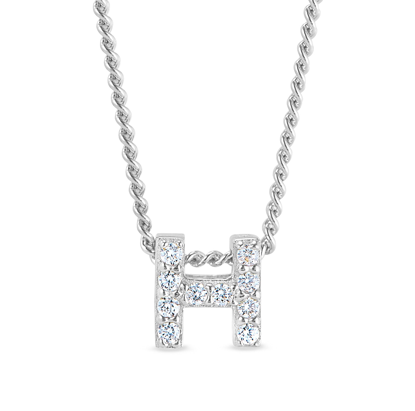 Platinum Finish Initial Pendant - A (BL2287N-A)