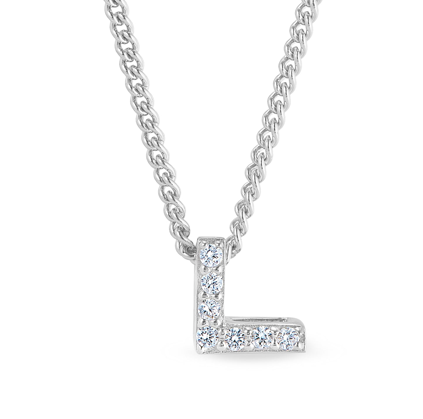 Platinum Finish Initial Pendant - A (BL2287N-A)