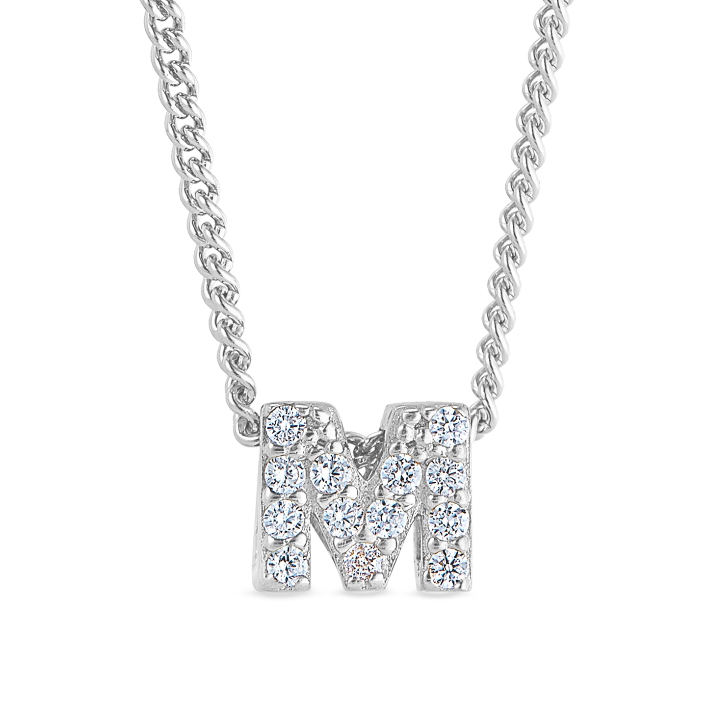 Platinum Finish Initial Pendant - A (BL2287N-A)