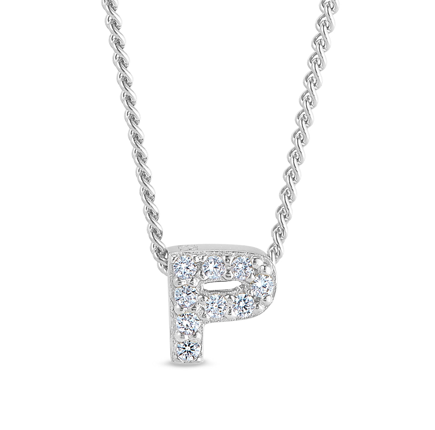 Platinum Finish Initial Pendant - A (BL2287N-A)