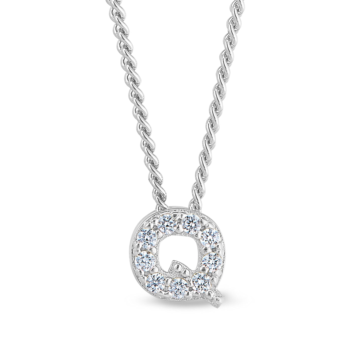 Platinum Finish Initial Pendant - A (BL2287N-A)