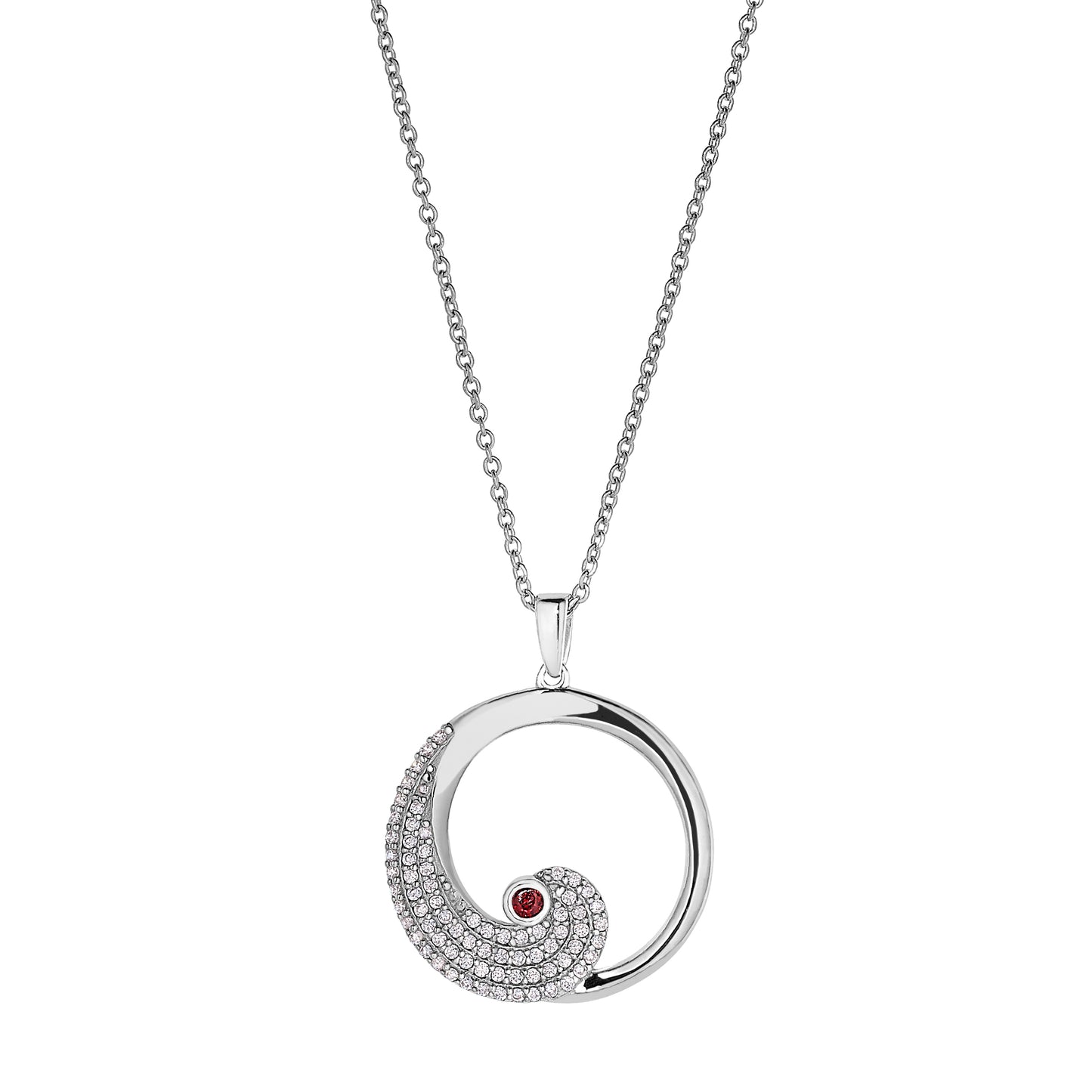 January Garnet Birthstone Pendant