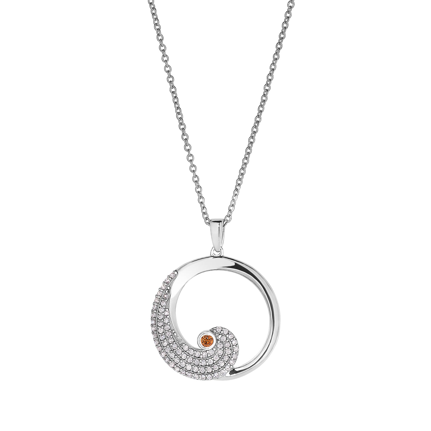 December Blue Topaz Birthstone Pendant