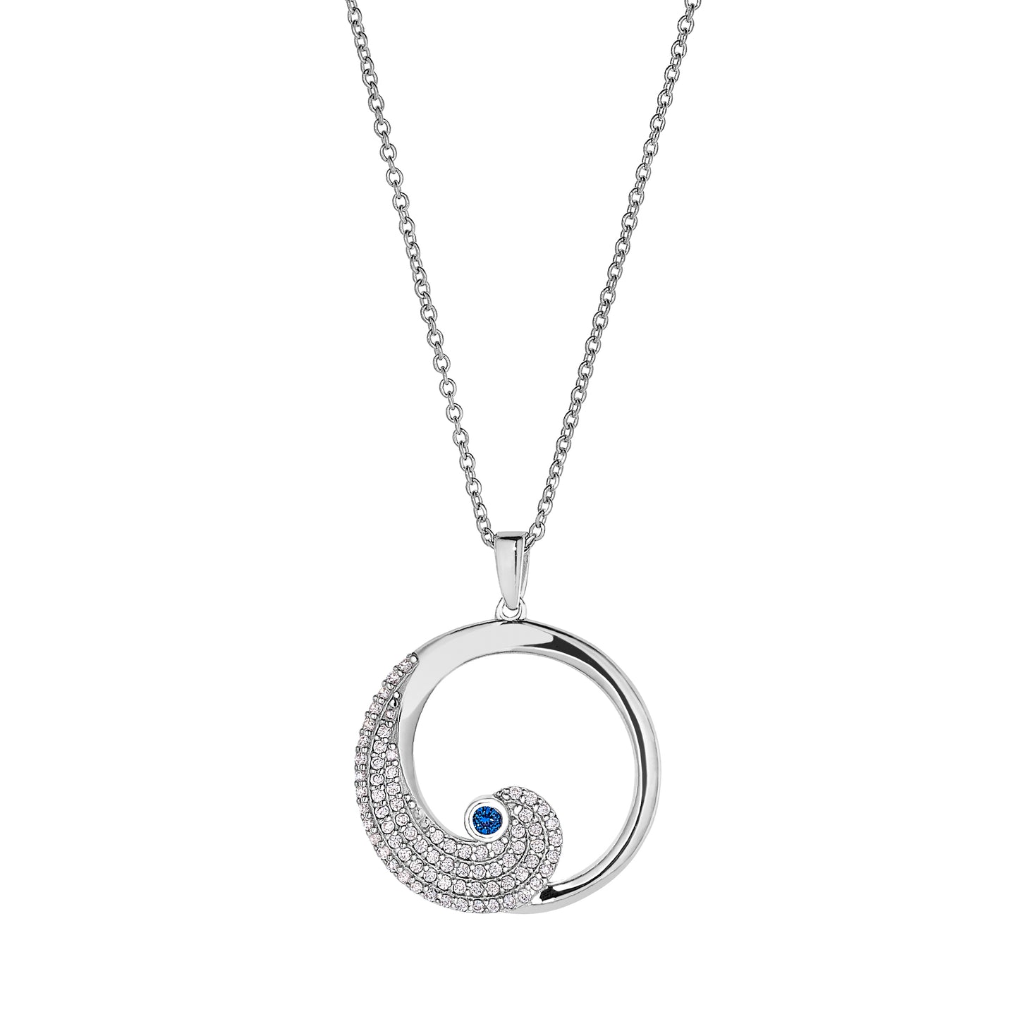 September Sapphire Birthstone Pendant