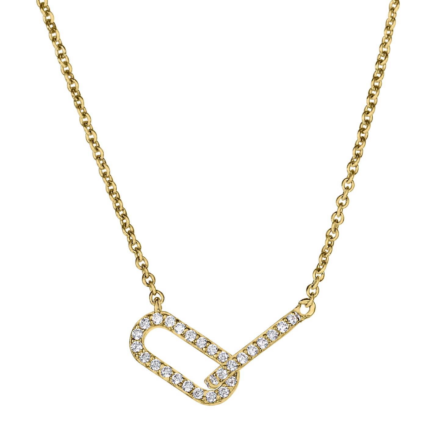 Interlocking Oval Links Necklace (BL2447NG)