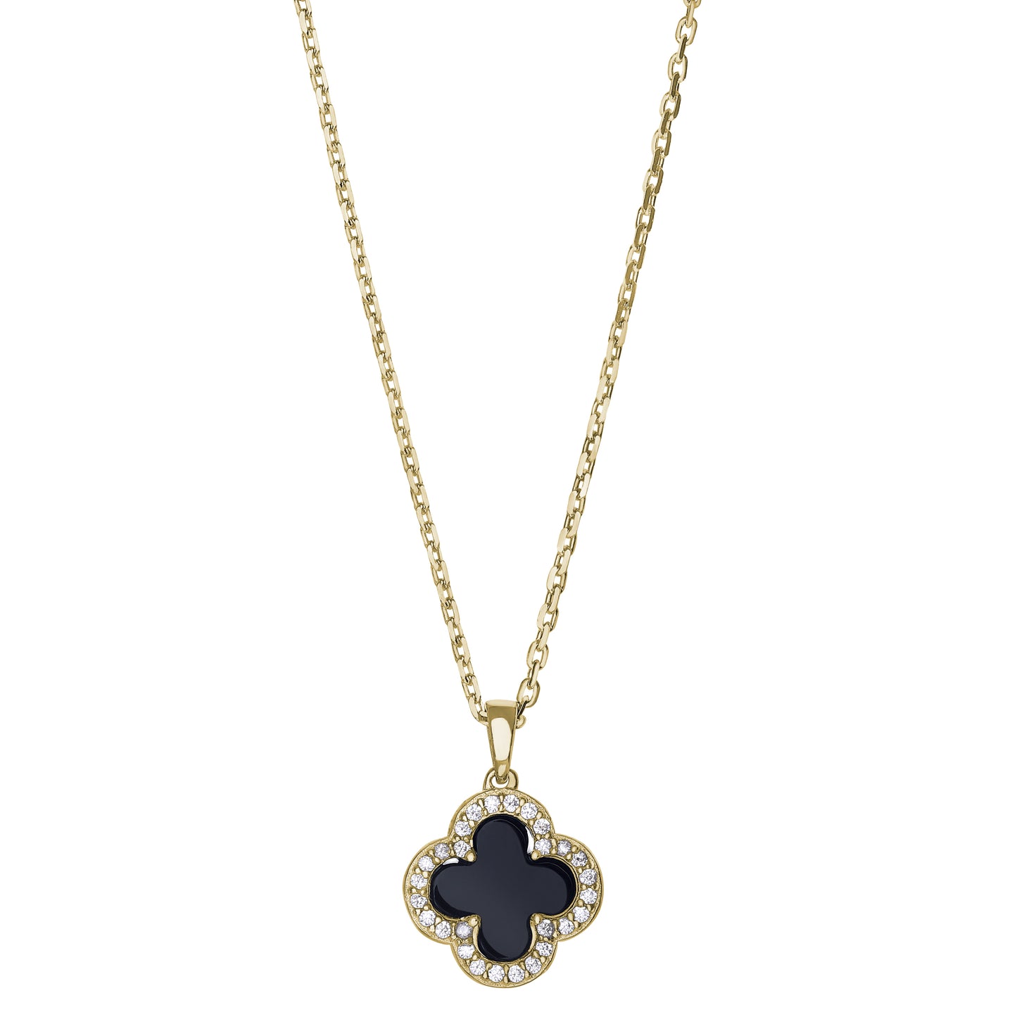 Black Onyx Clover Pendant (BL2465NG-ONYX)