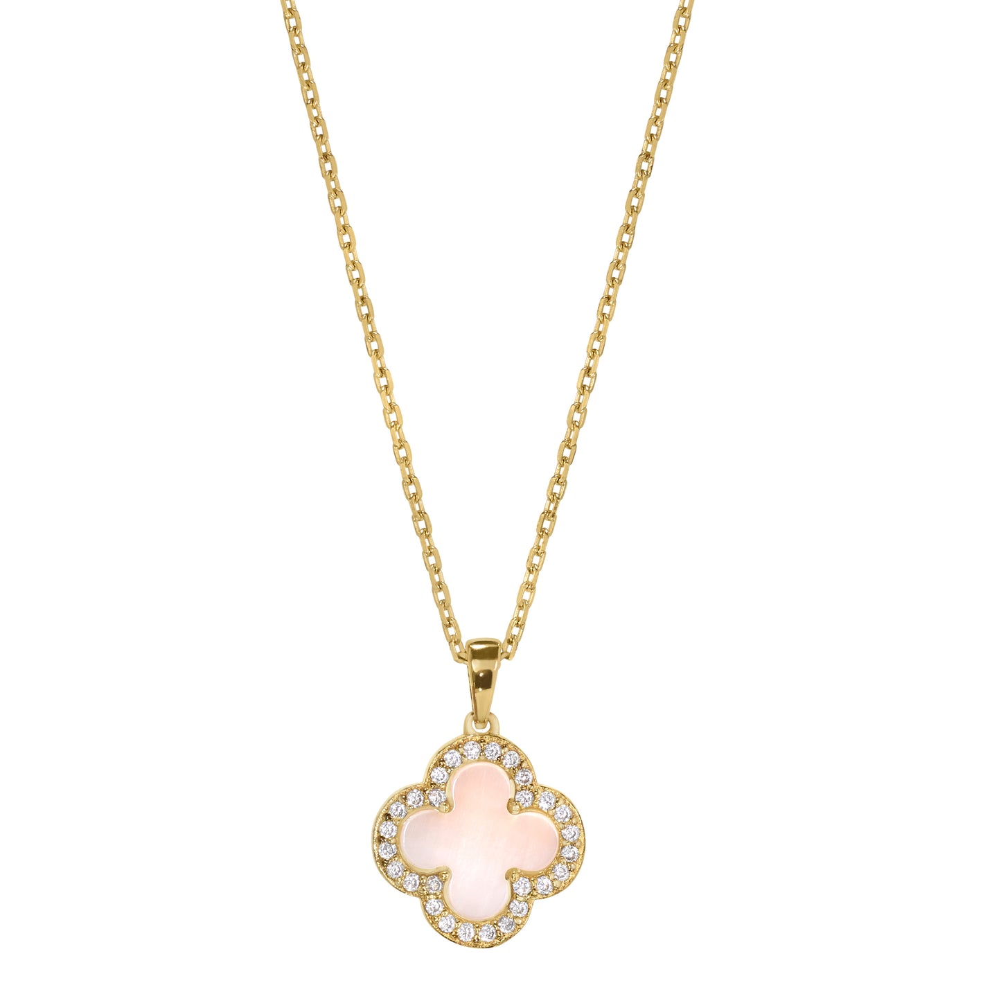 Pink Mother of Pearl Clover Pendant (BL2465NG)