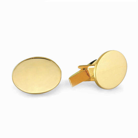 Polished Oval Cufflinks   (KCL-936)
