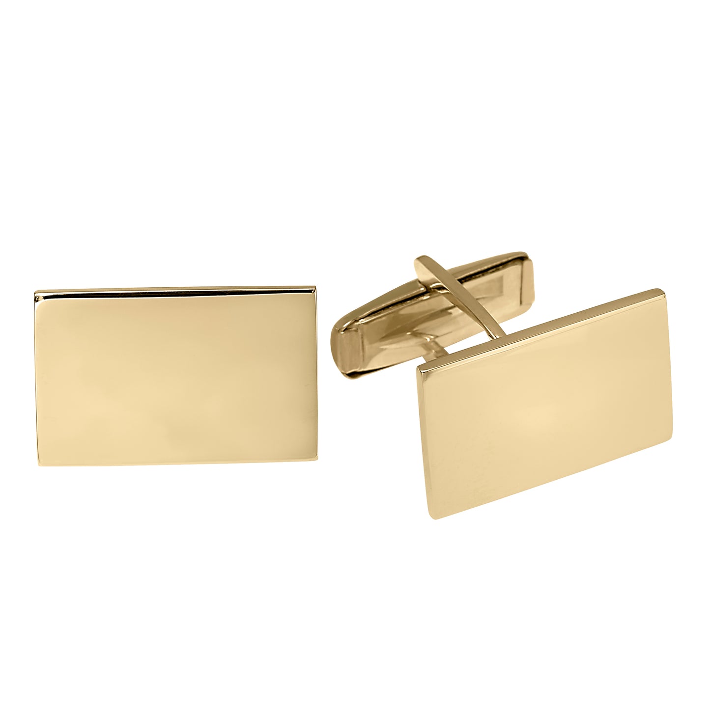 Heavyweight Rectangle Polished Cufflinks (LKCL-24J-060)