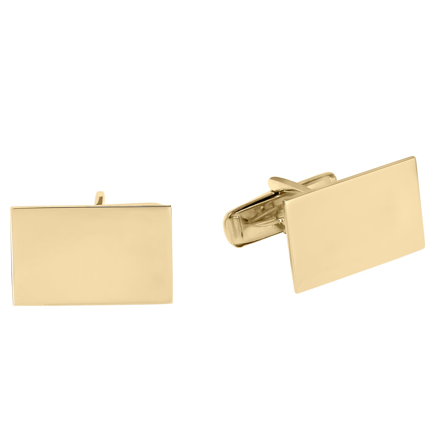 Rectangle Polished Cufflinks (LKCL-24J)