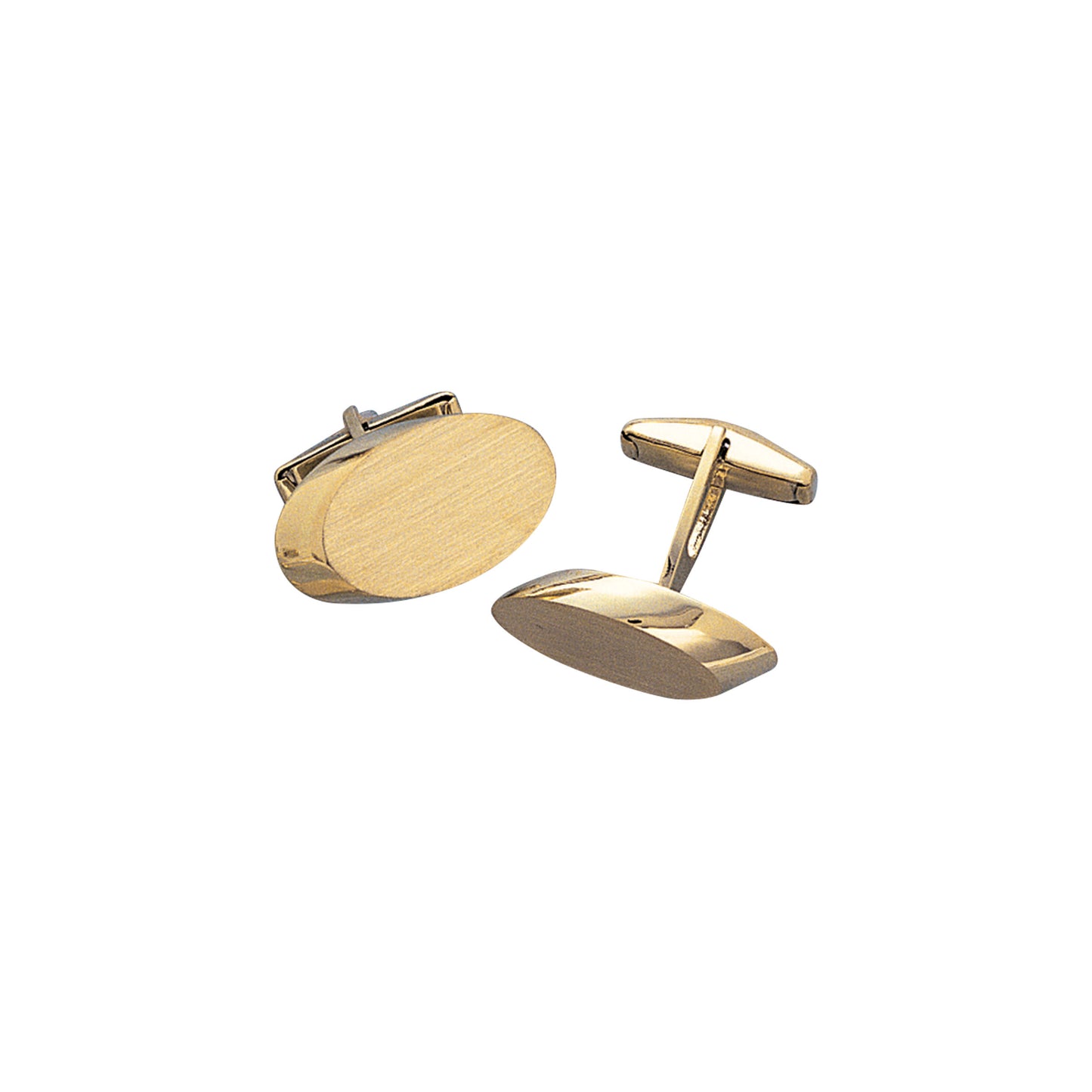 Oval Wedge Cufflinks (LKCL-24S-PL)