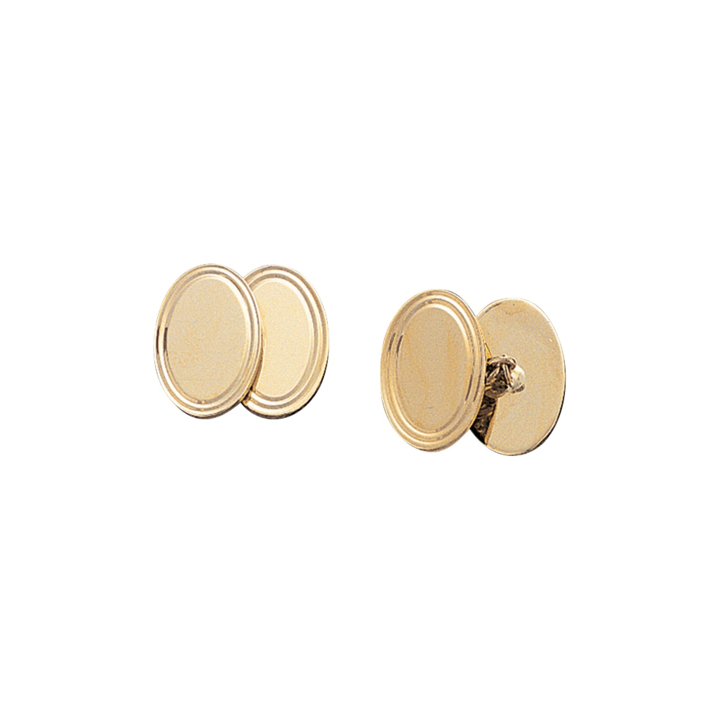Small Oval Double Sided Cufflinks (LKCL-3G)