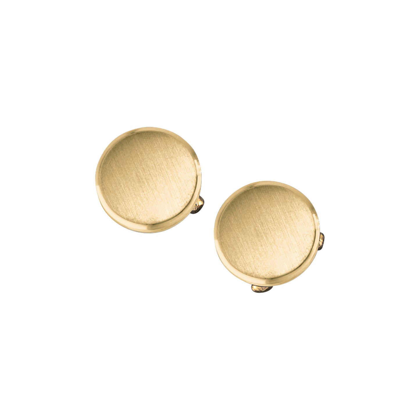 Satined Round Cufflinks with Border (LKCL-4E)