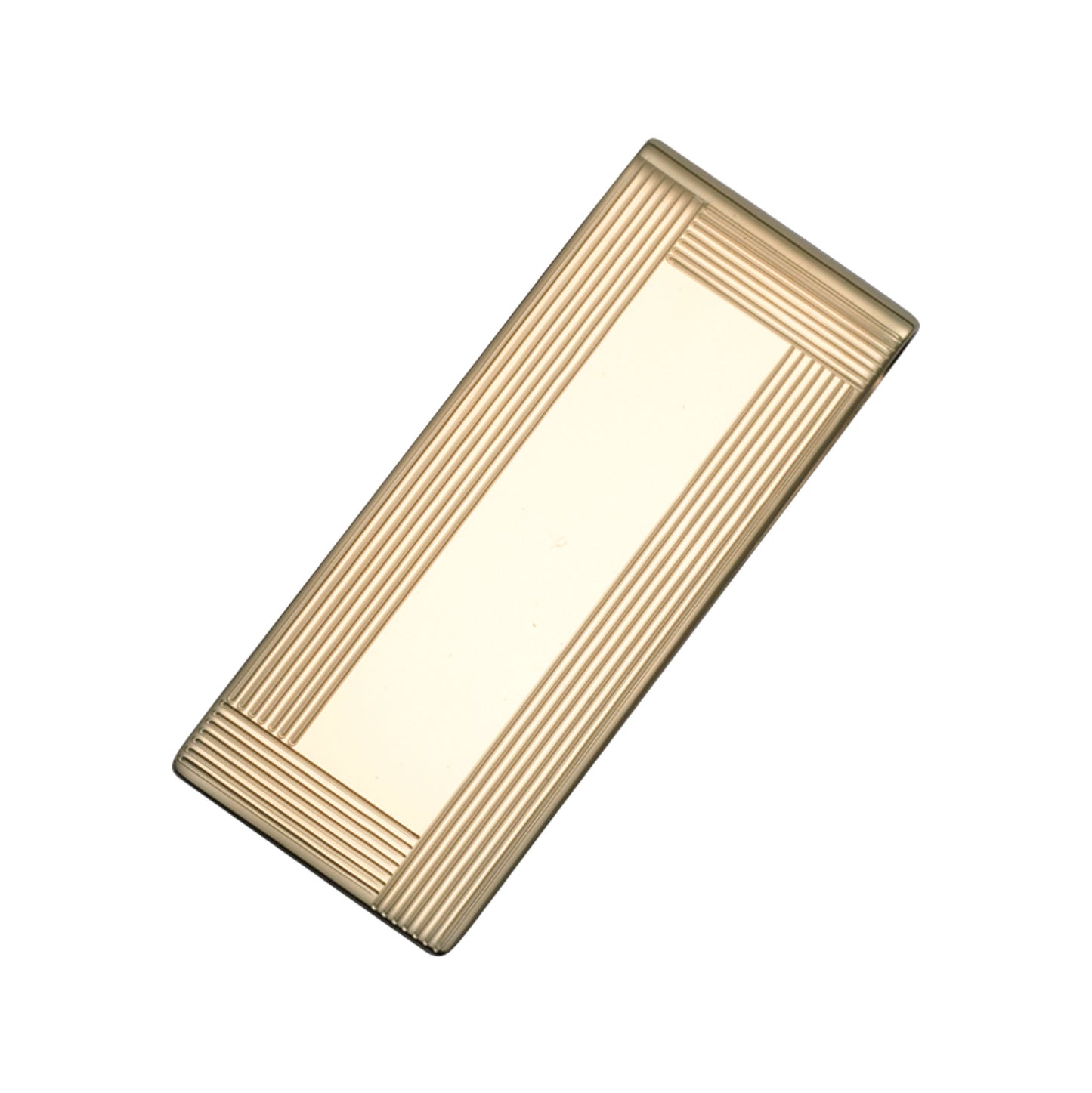 Polished Money Clip with Lined Border (LKMC-1085)