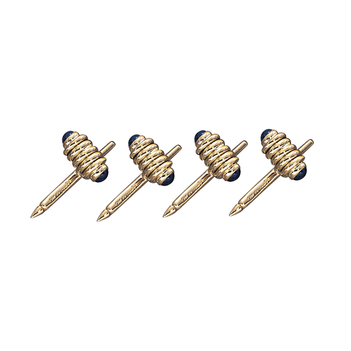 Coil Stud Set with Sapphire Cabochons   (LKSS-192J-S)