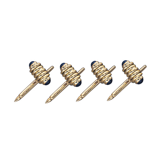 Coil Stud Set with Sapphire Cabochons   (LKSS-192J-S)