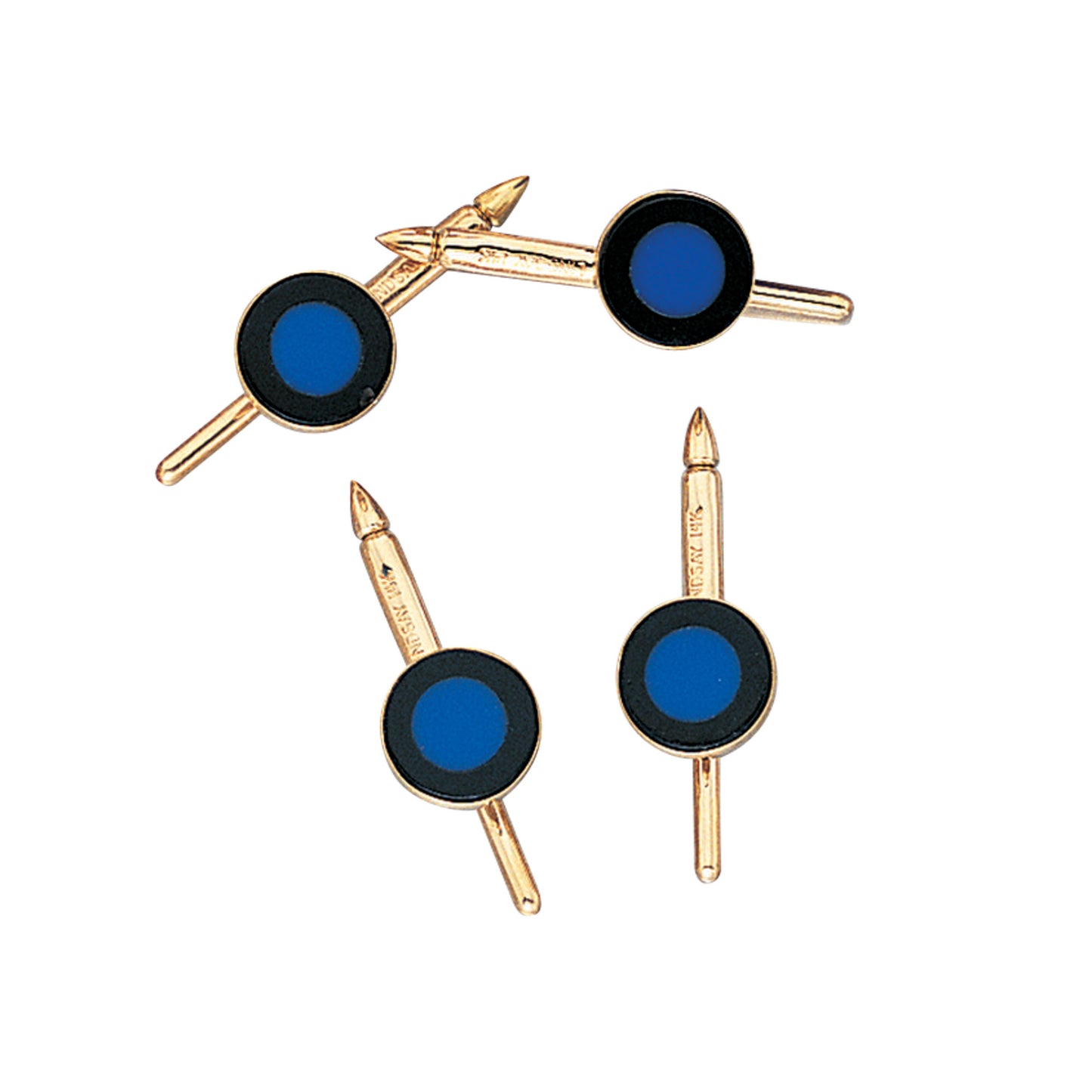 Round Black Onyx and Lapis Stud Set (LKSS-1T-OL)