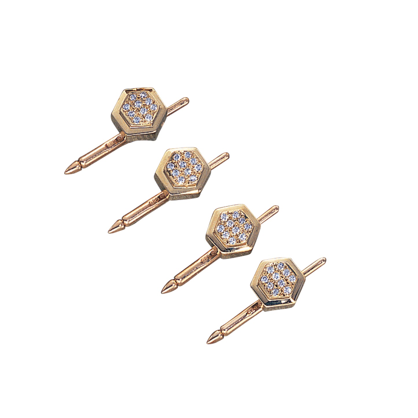 Hexagon Diamond Stud Set (LKSS-27Q-D)