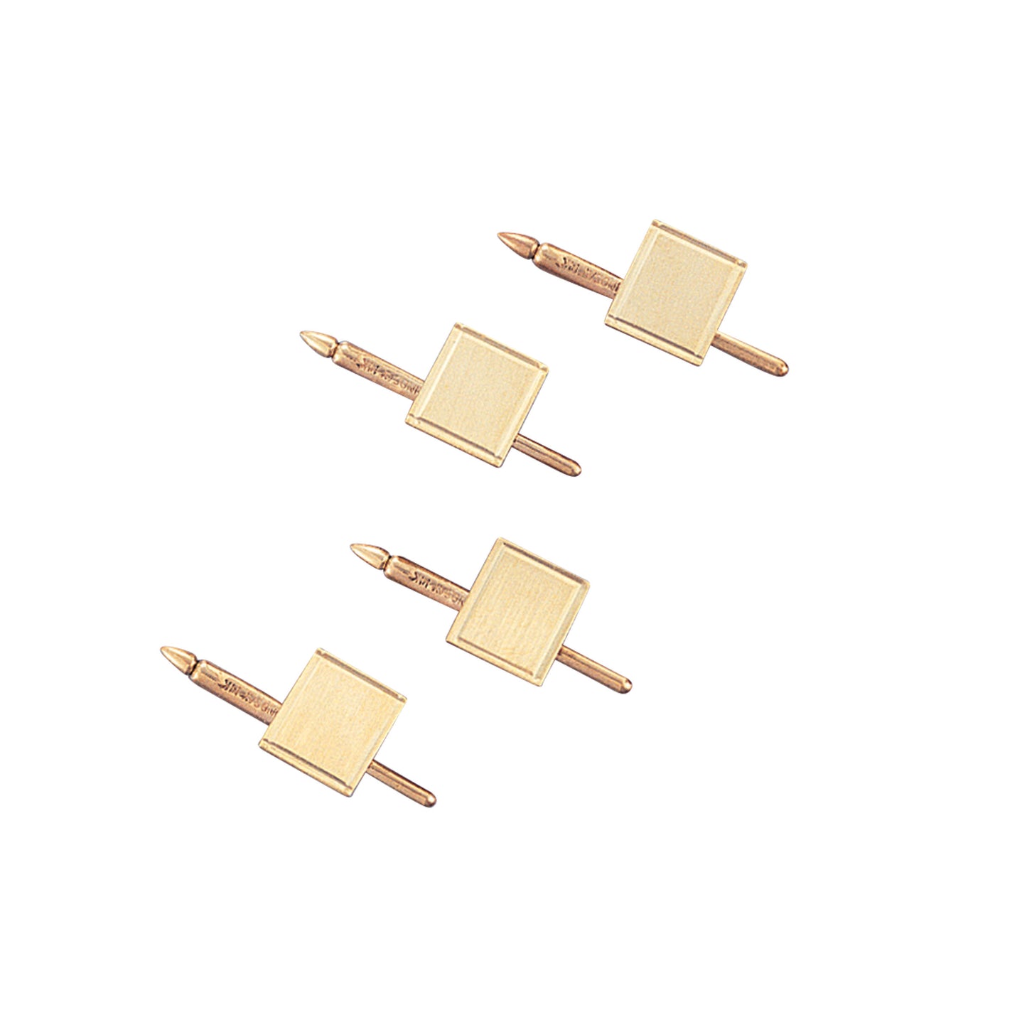 Square Satined Stud Set with Etched Border (LKSS-2K)