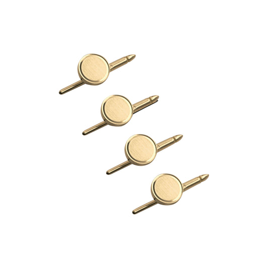 Satined Round Stud Set with Border   (LKSS-4F)