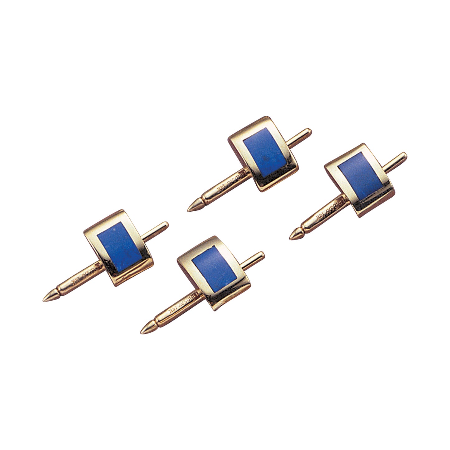 Rectangle Inlay Lapis Stud Set (LKSS-528-20)