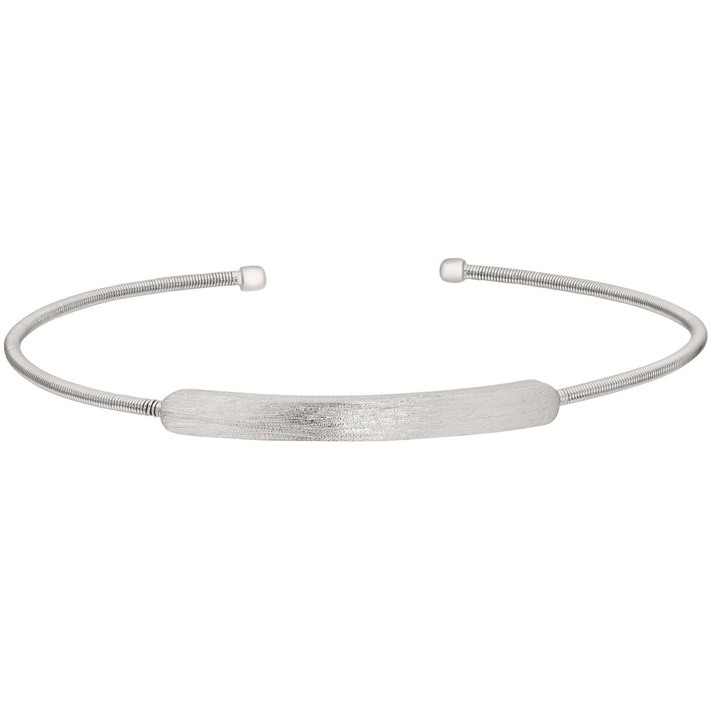 Cuff Bracelet with Engravable Name Plate (LL7029B-RH)
