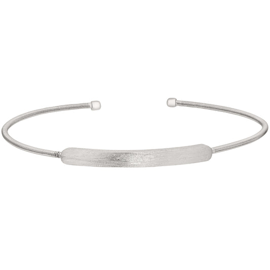 Cuff Bracelet with Engravable Name Plate   (LL7029B-RH)