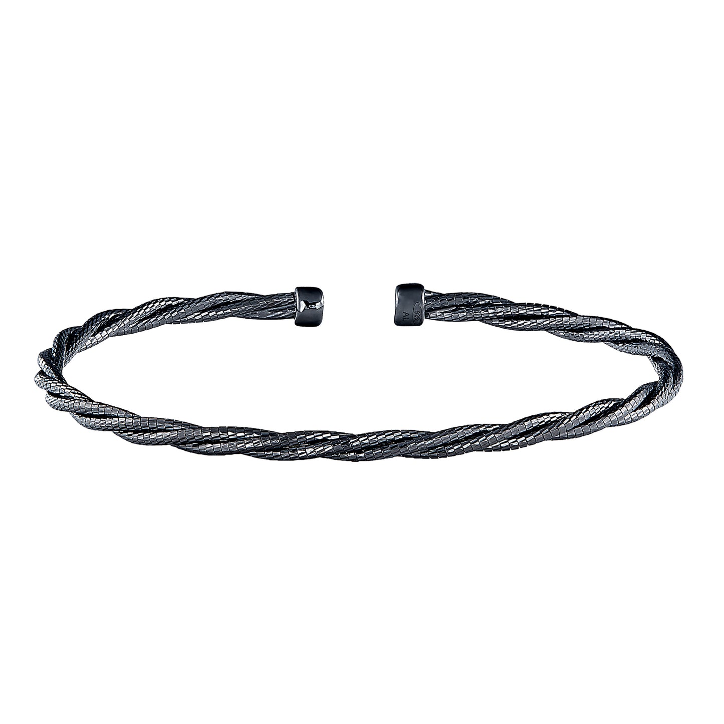 Tightly Twisted Cable Cuff Bracelet (LL7106B-BR)