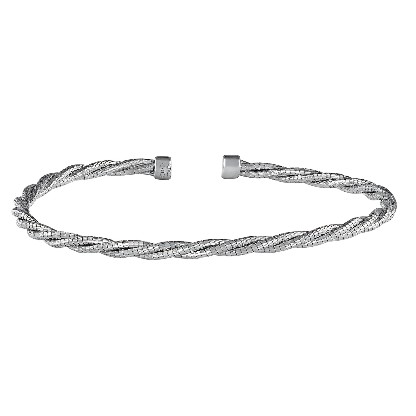 Tightly Twisted Cable Cuff Bracelet (LL7106B-RH)