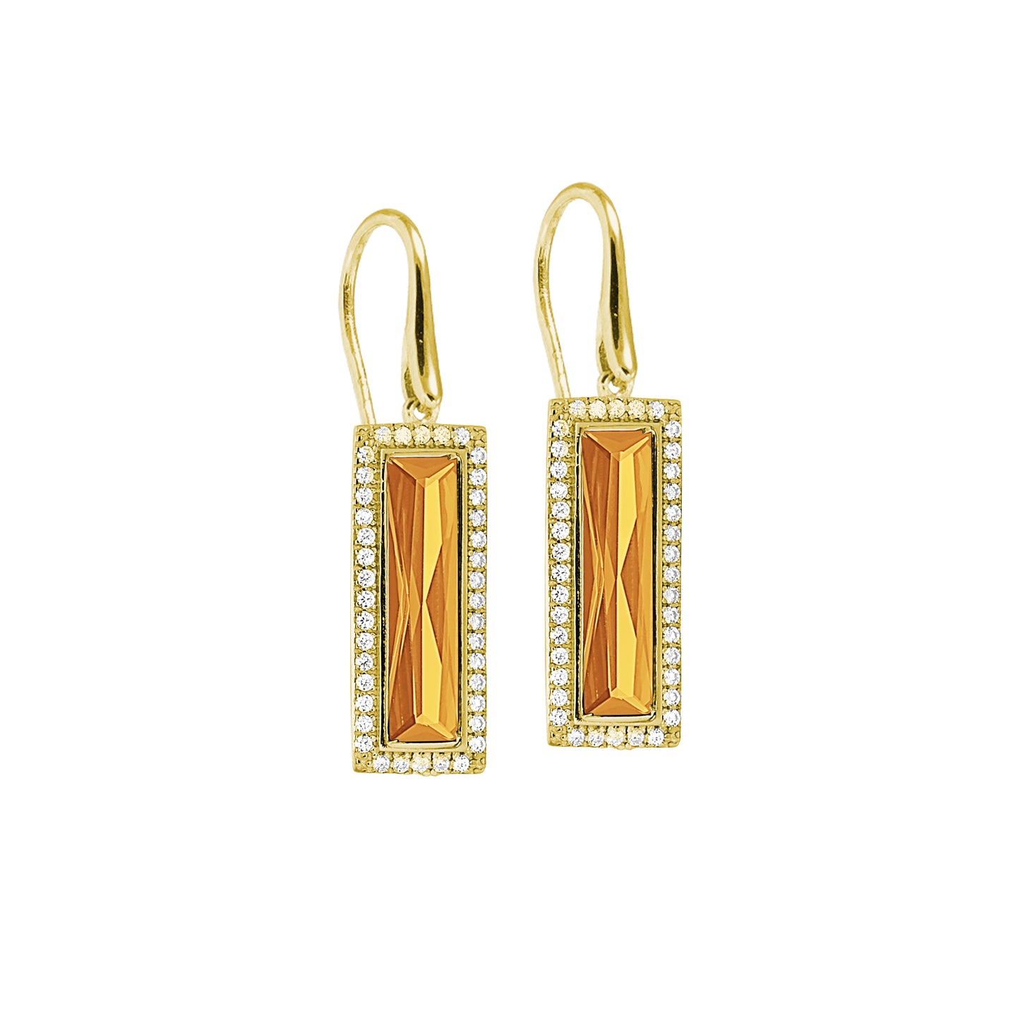 Rectangle Birthstone Drop Earrings - November (LL7121E11-G)