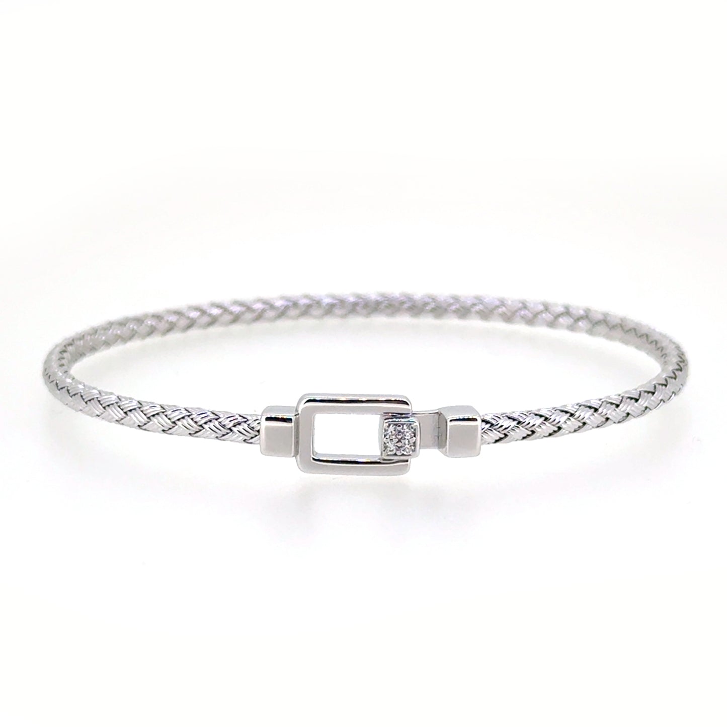 Square Buckle Basketweave Bracelet