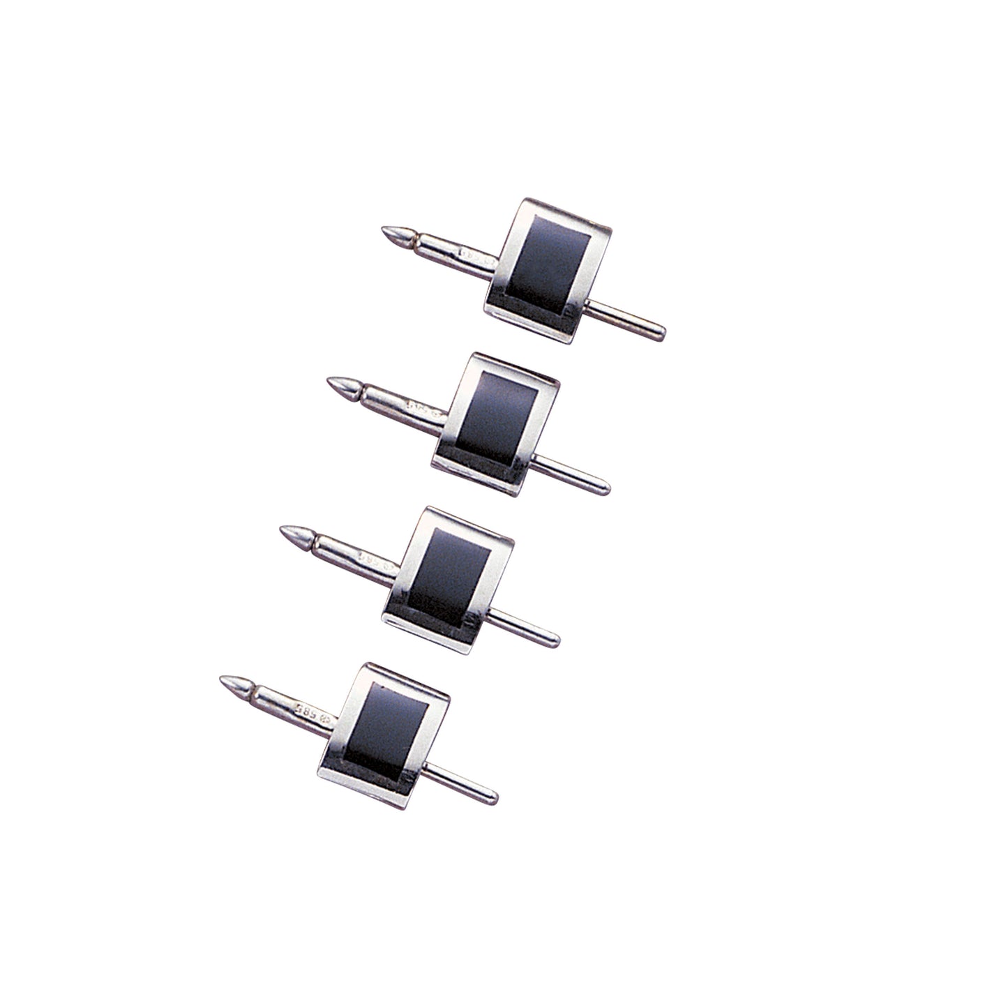 Rectangle Onyx Inlay Stud Set (LWSS-528-10)