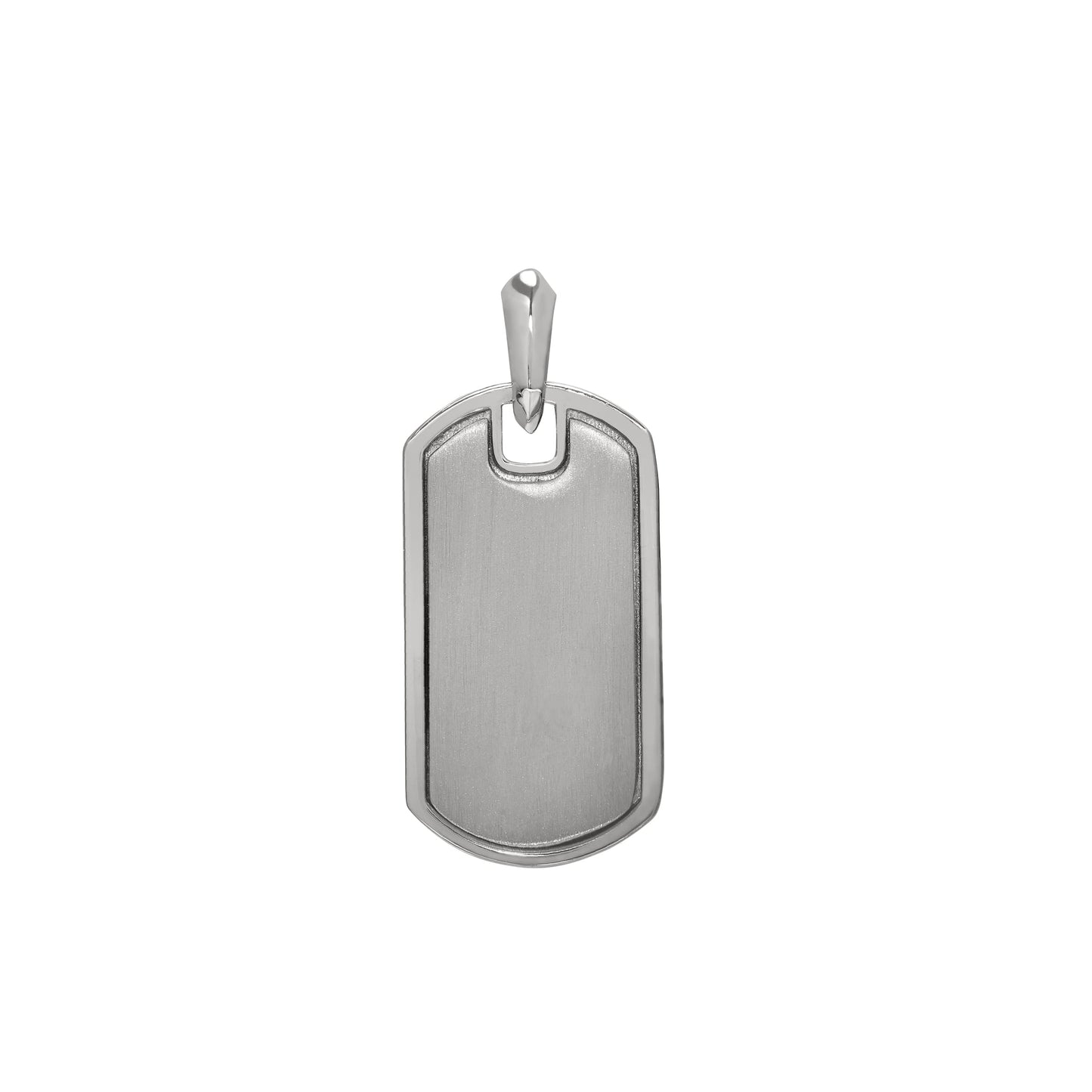 Two Tone Dog Tag Pendant Charm (SCM-001-RH-RH)