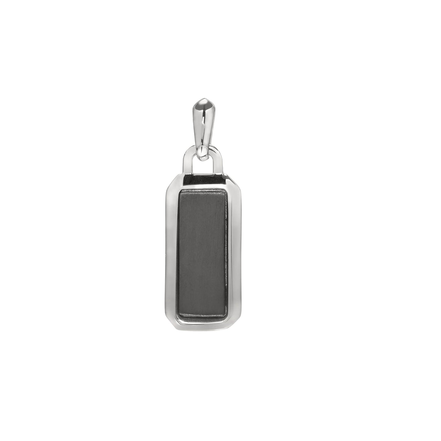 Two Tone Rounded Ractangle Pendant Charm (SCM-002-BK-RH)