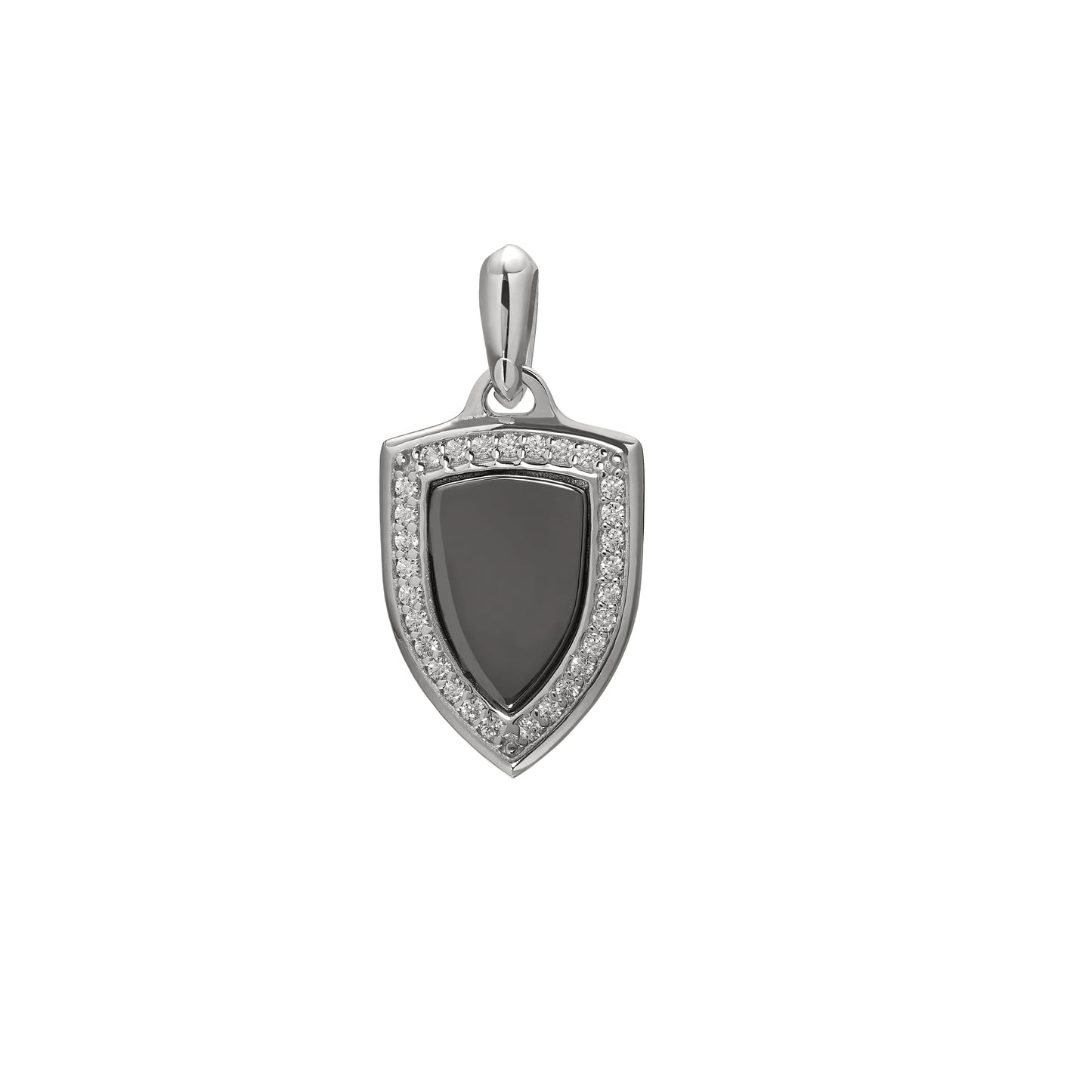 Shield Pendant Charm with Black Center (SCM-009)