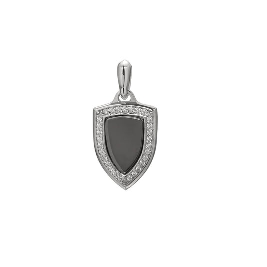 Shield Pendant Charm with Black Center   (SCM-009)