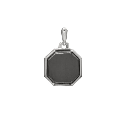 Octagon Pendant Charm with Black Center   (SCM-011)