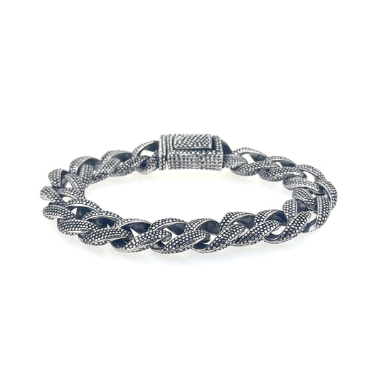 Textured Heavy Cuban Link Bracelet