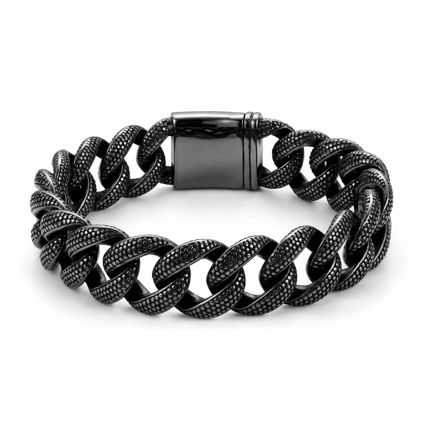 Textured Heavy Cuban Link Bracelet
