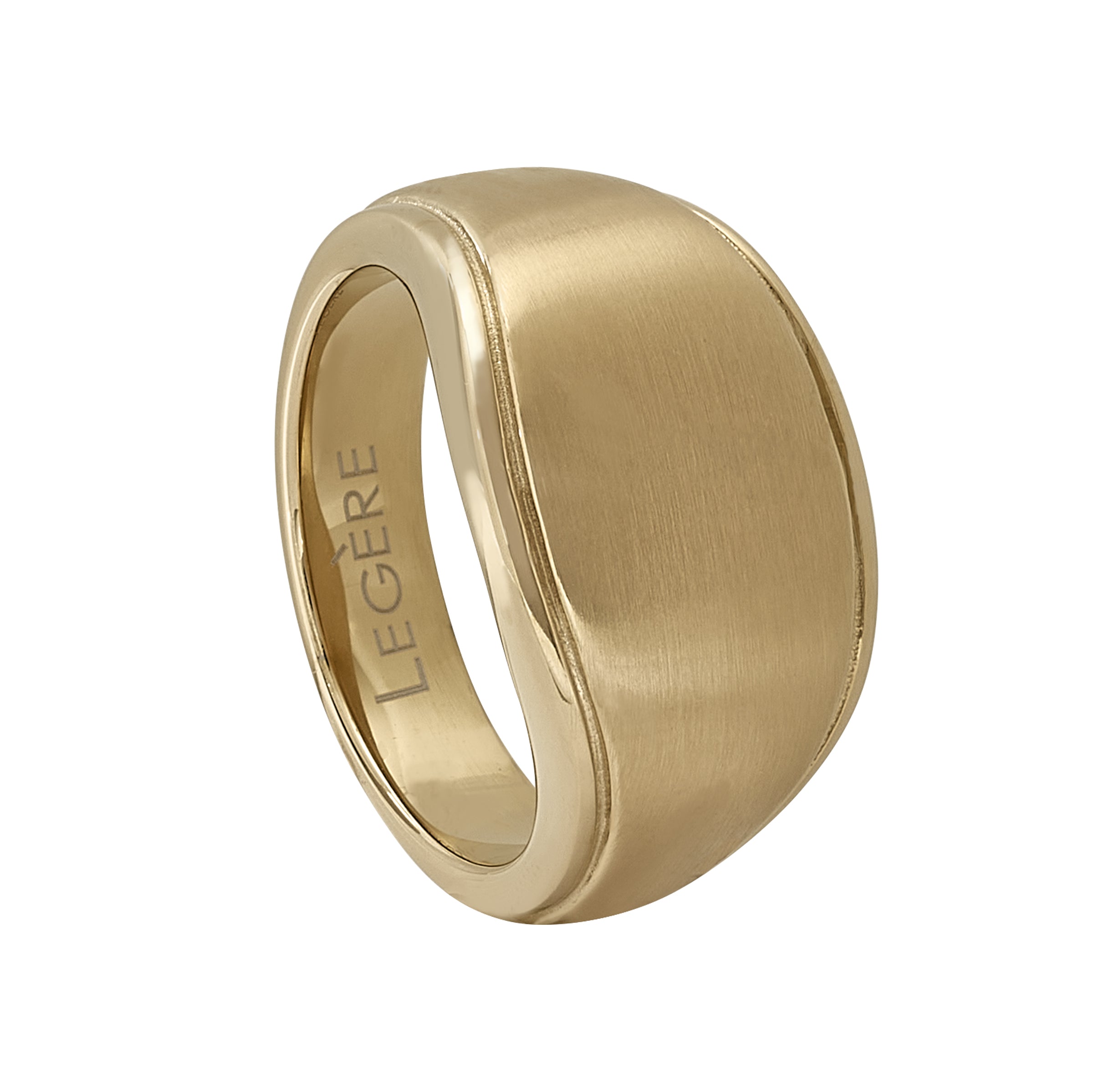 Matte Gold IP Signet Ring TRG 006 G 8 Kelly Waters Inc matte-gold-ip-signet-ring-trg-006-g-8-kelly-waters-inc