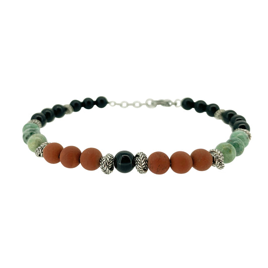 Men's Multicolor Beaded Stone Bracelet