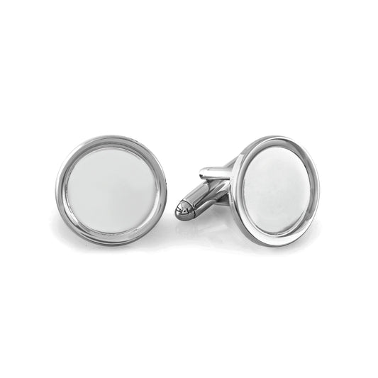 Round Rimmed Polished Cufflinks