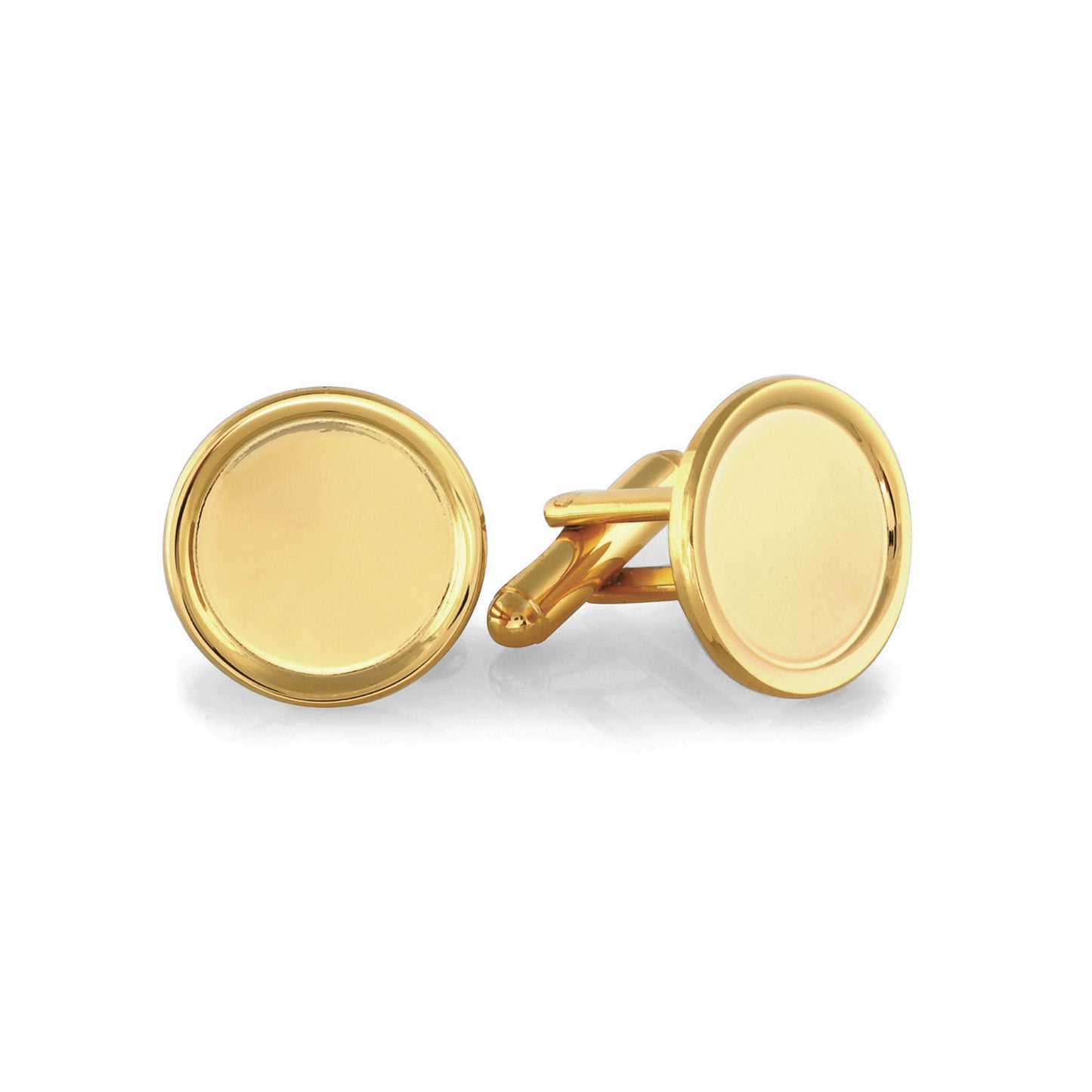 Round Rimmed Polished Cufflinks